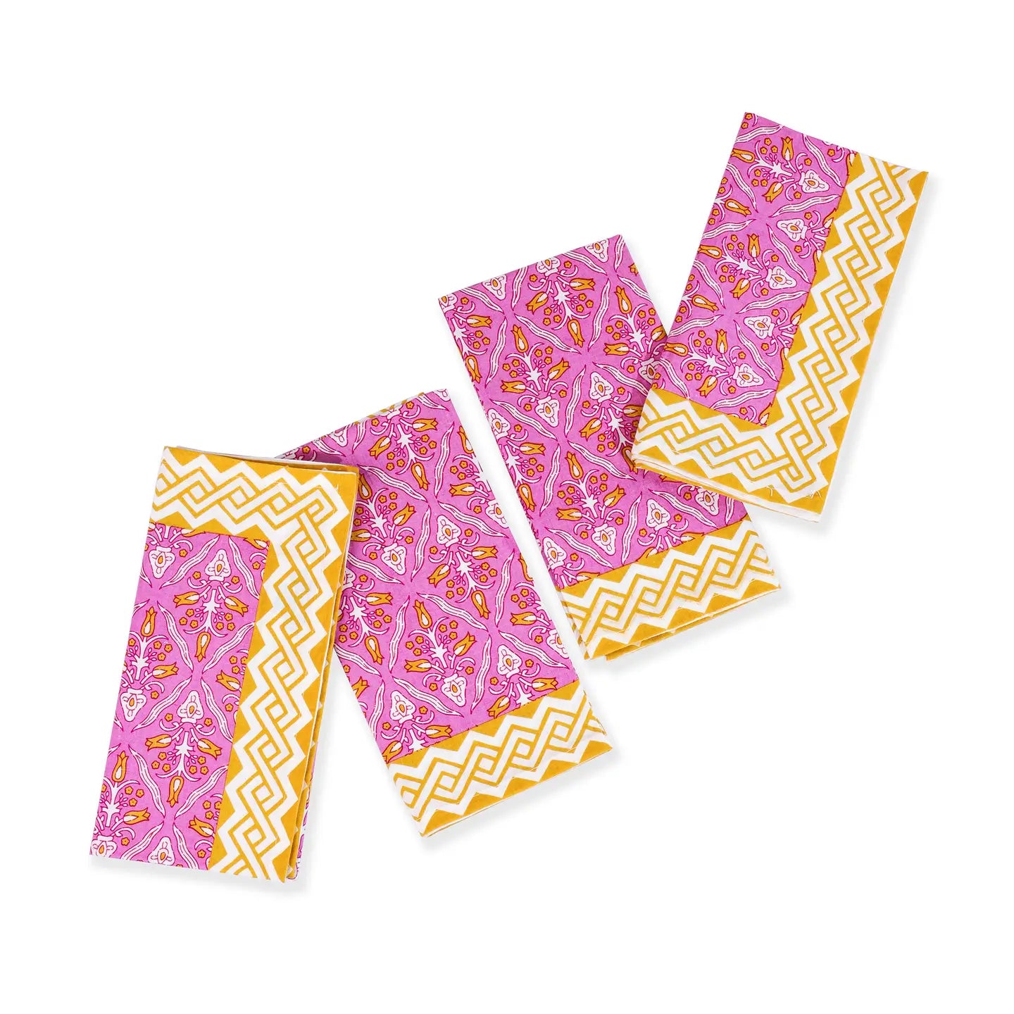 Orchid Luxe Block Print Cotton Napkins