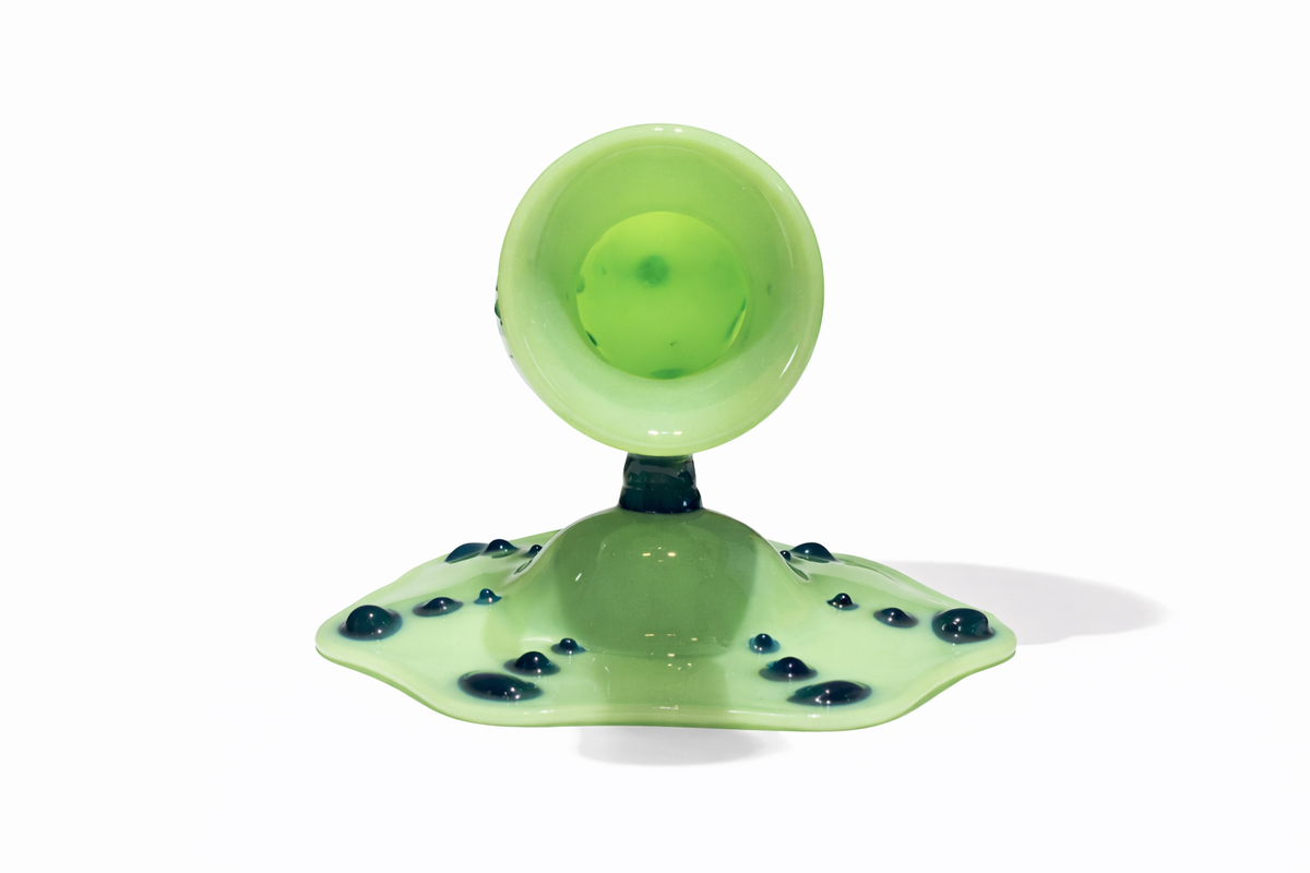 Dot Dot Bud Wall Vases - Glamping Light Green with Green Dots