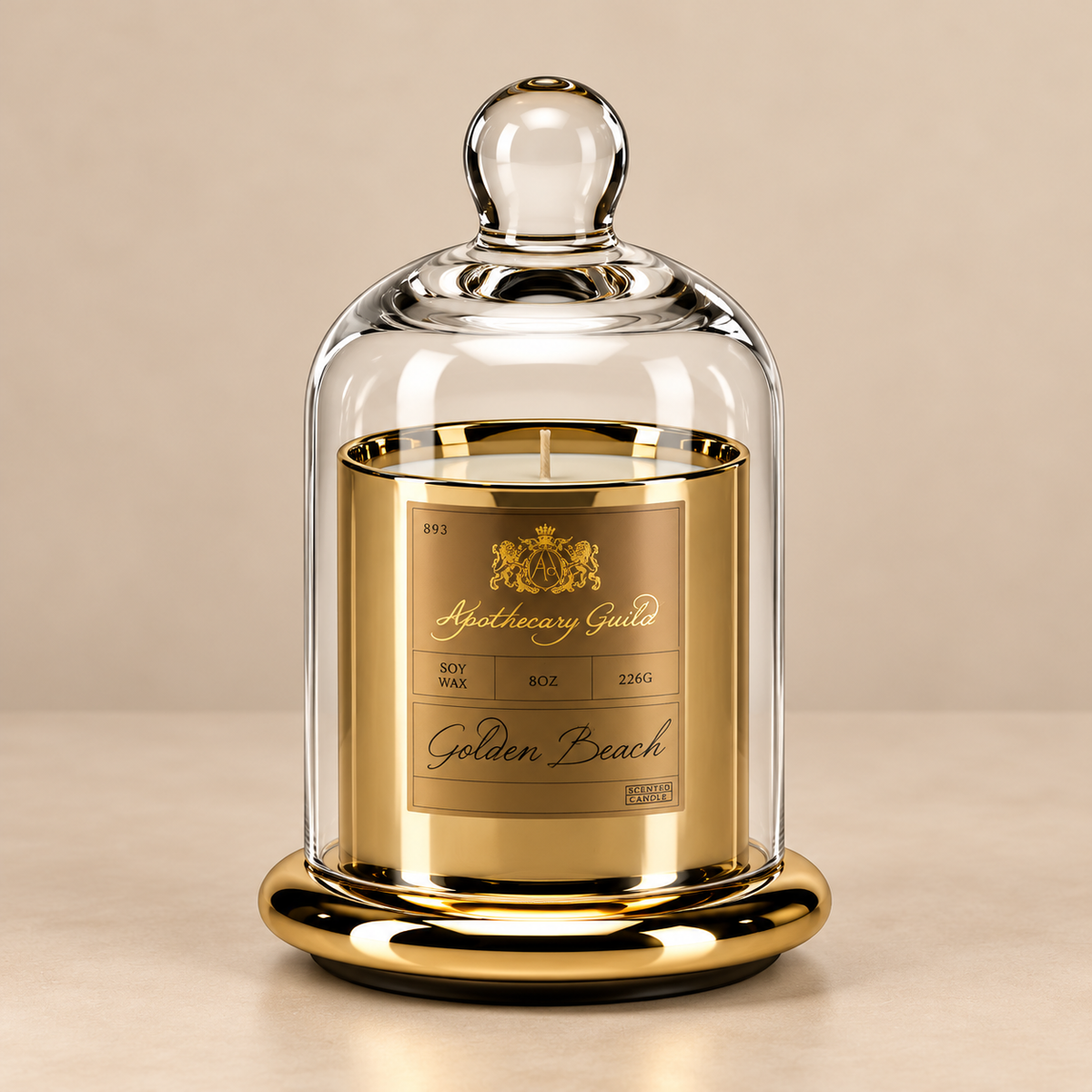 Apothecary Guild Scented Candle Jar with Glass Dome