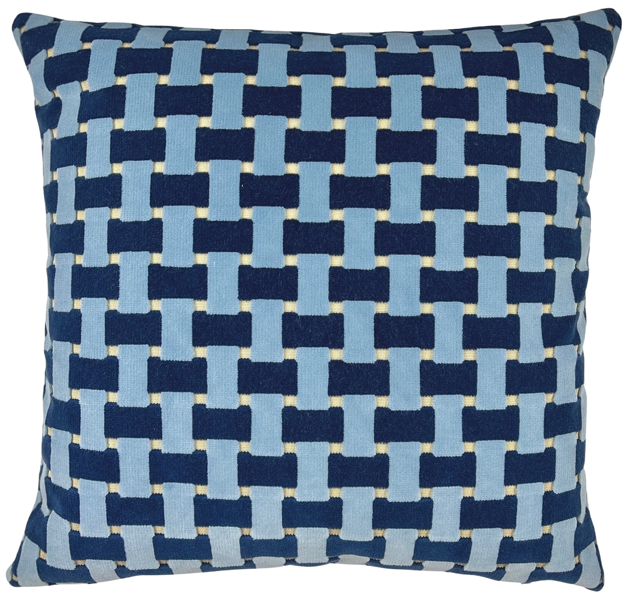Block Tide Throw Pillow Blue/Light Blue