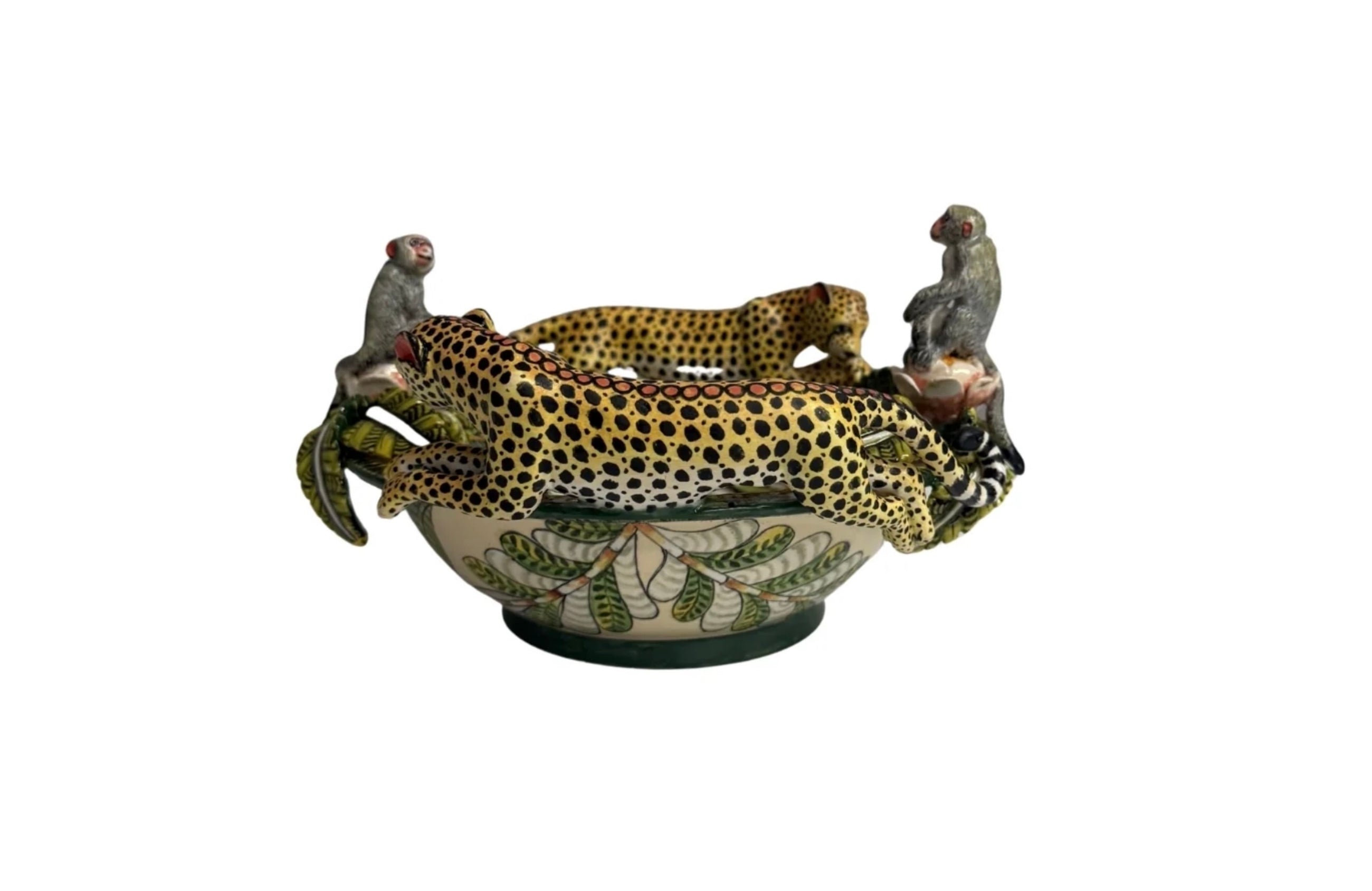 Ardmore Ceramic Art - Cheetah & Monkey Bowl