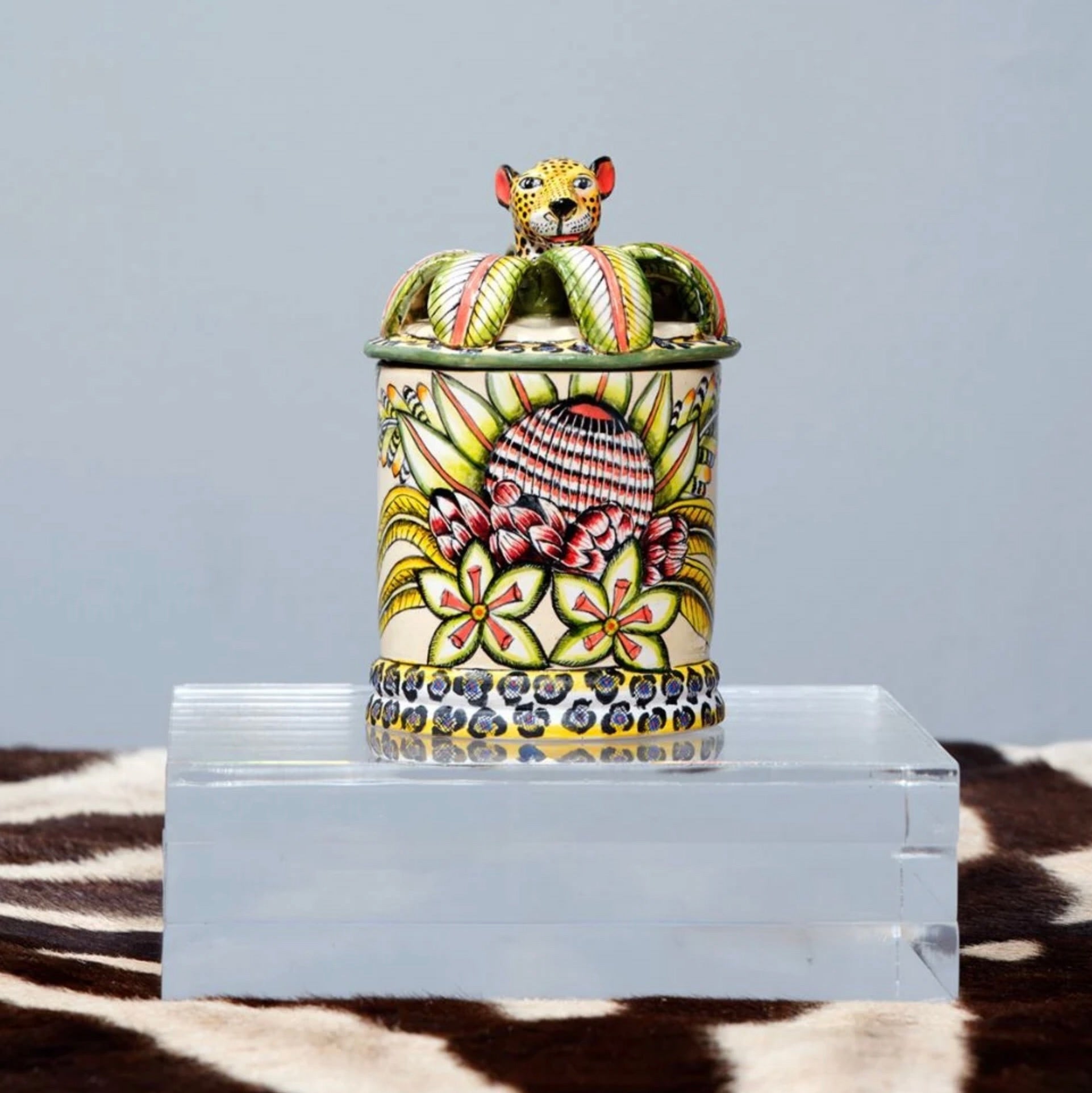 Ardmore Ceramic Art - Leopard Spirit Candle