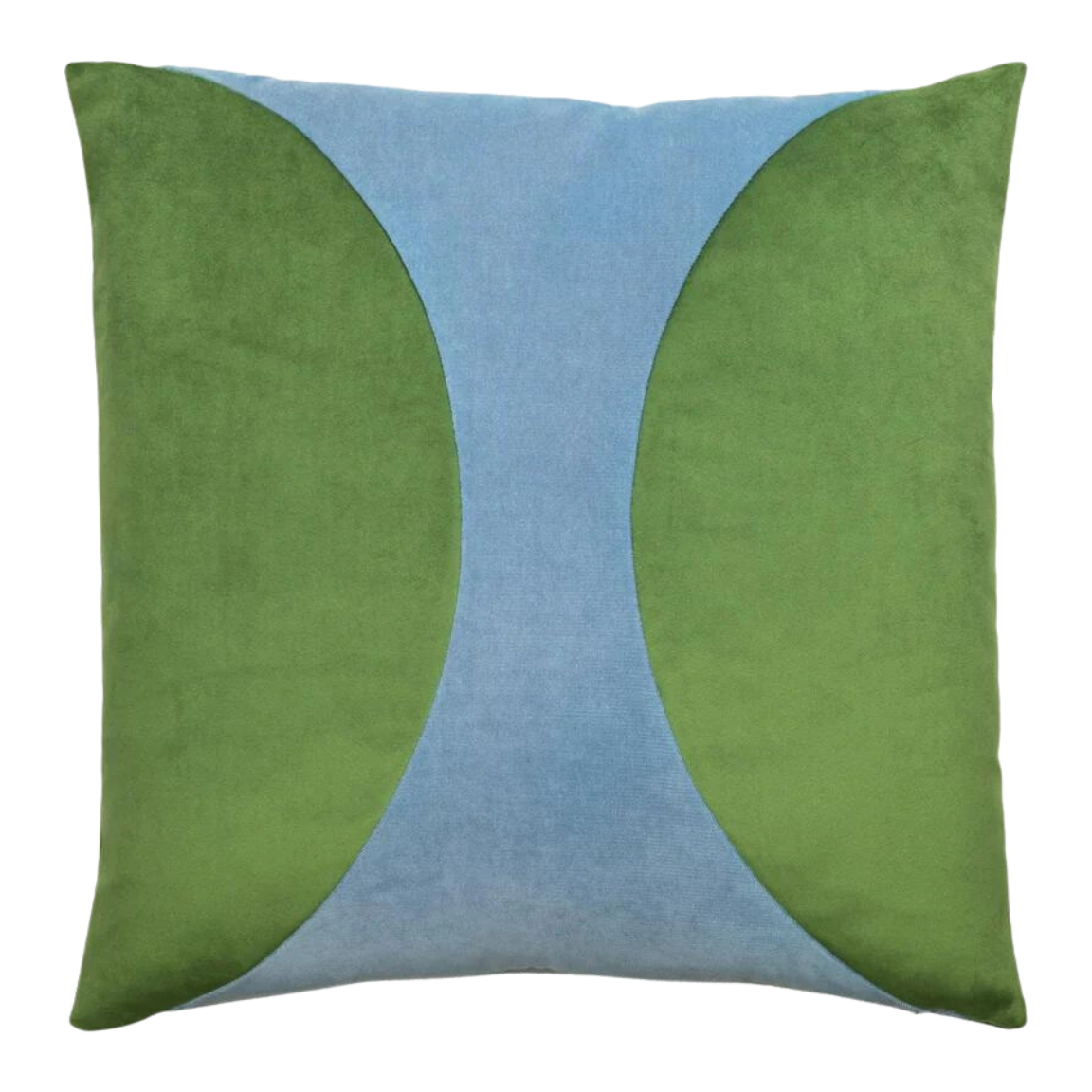 Echo Curve Pillow Lime/Light Blue