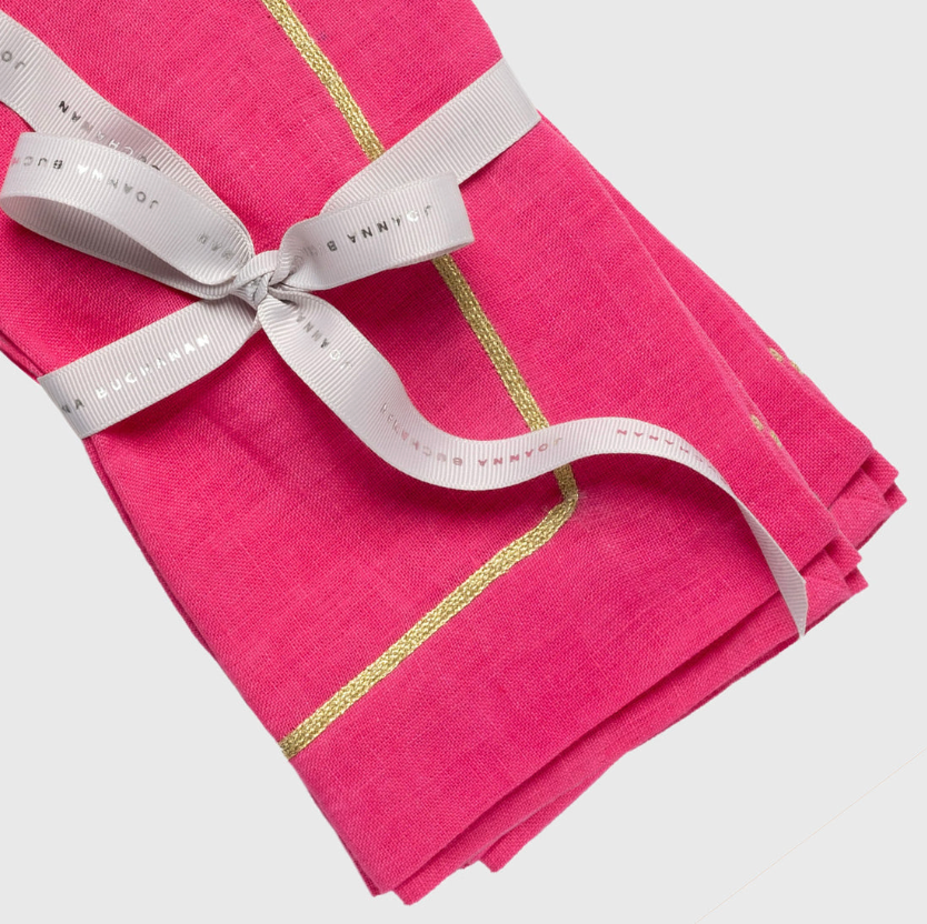 Linen Dinner Napkins Pink
