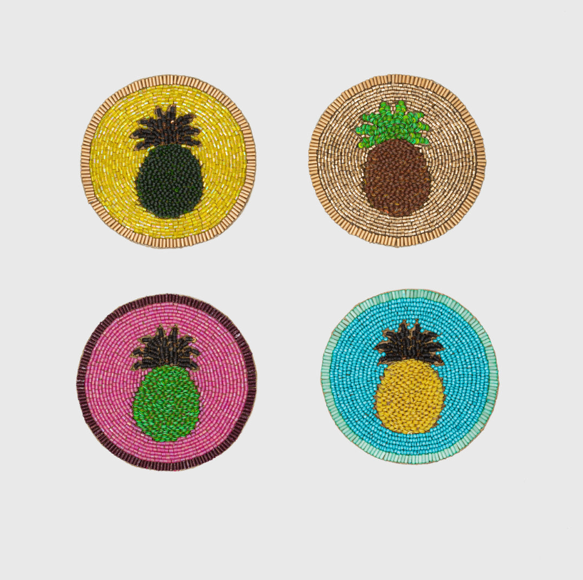 Pineapple Beaded Coasters