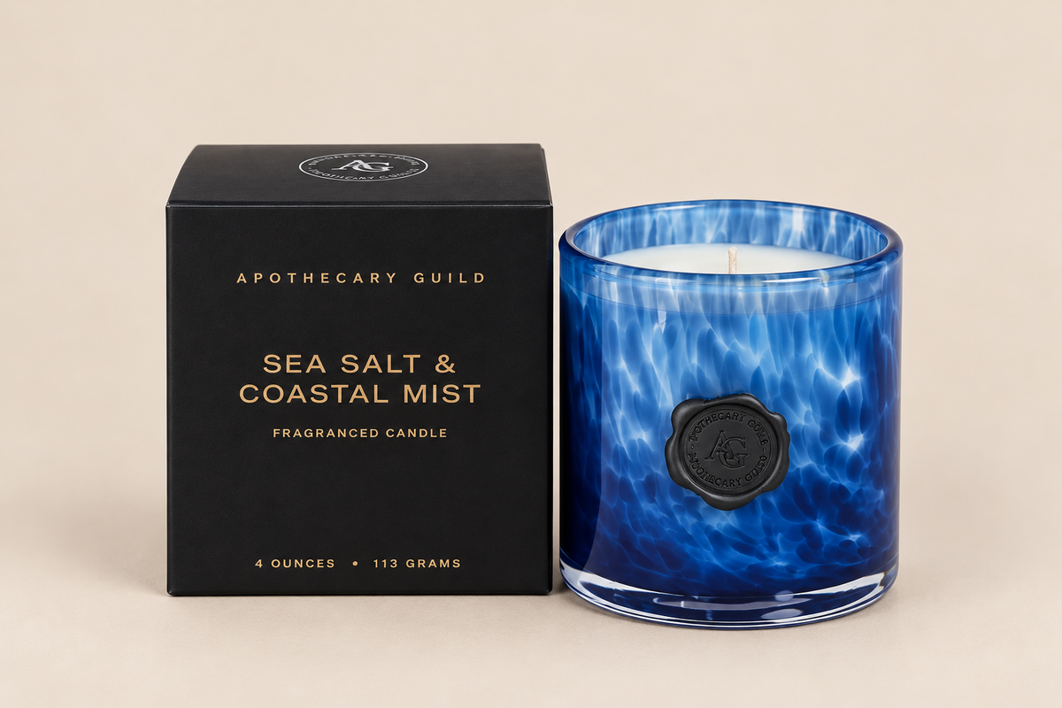 Apothecary Guild Opal Glass Small Candle Jar in Gift Box