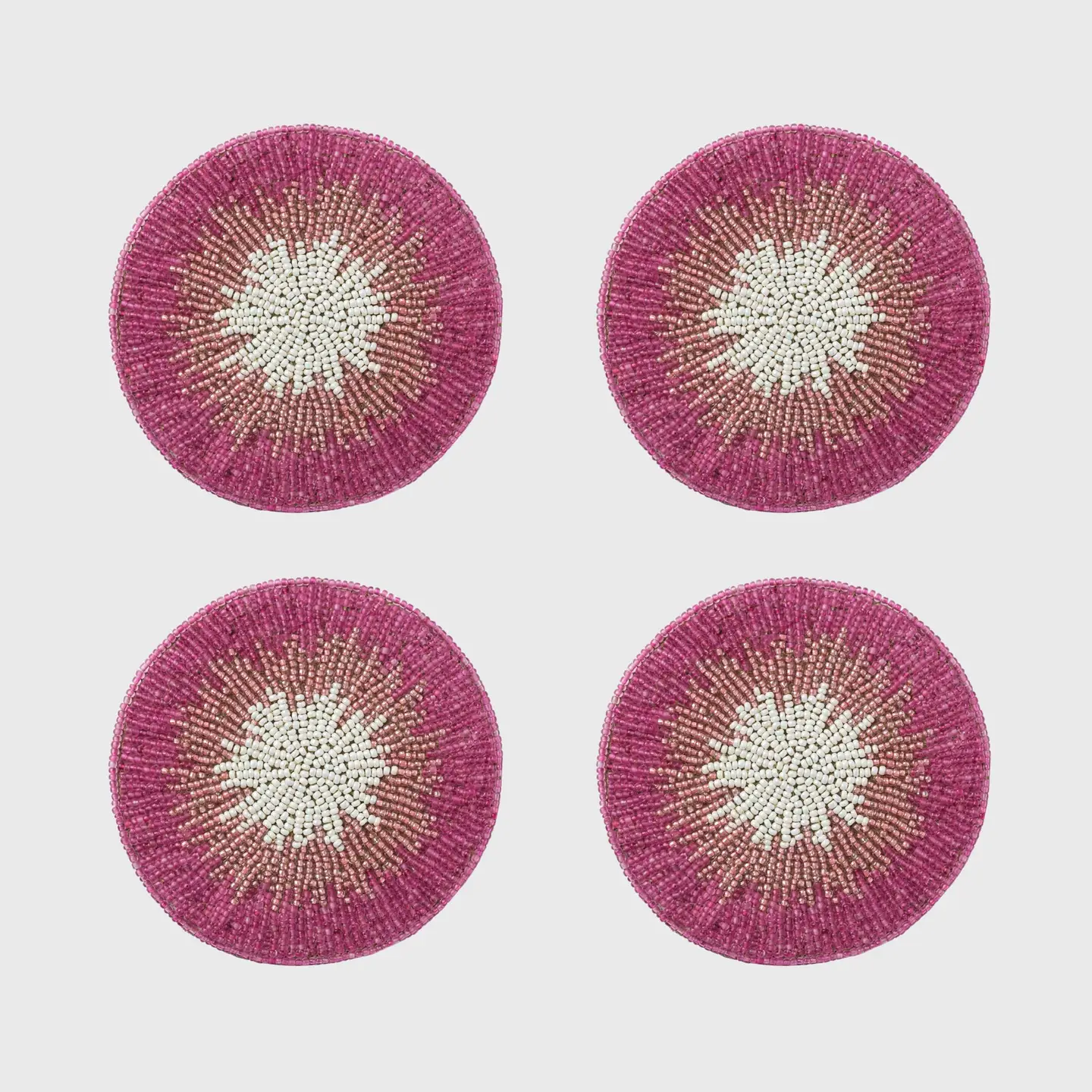 Rose Parade beaded Coasters- Set of 4