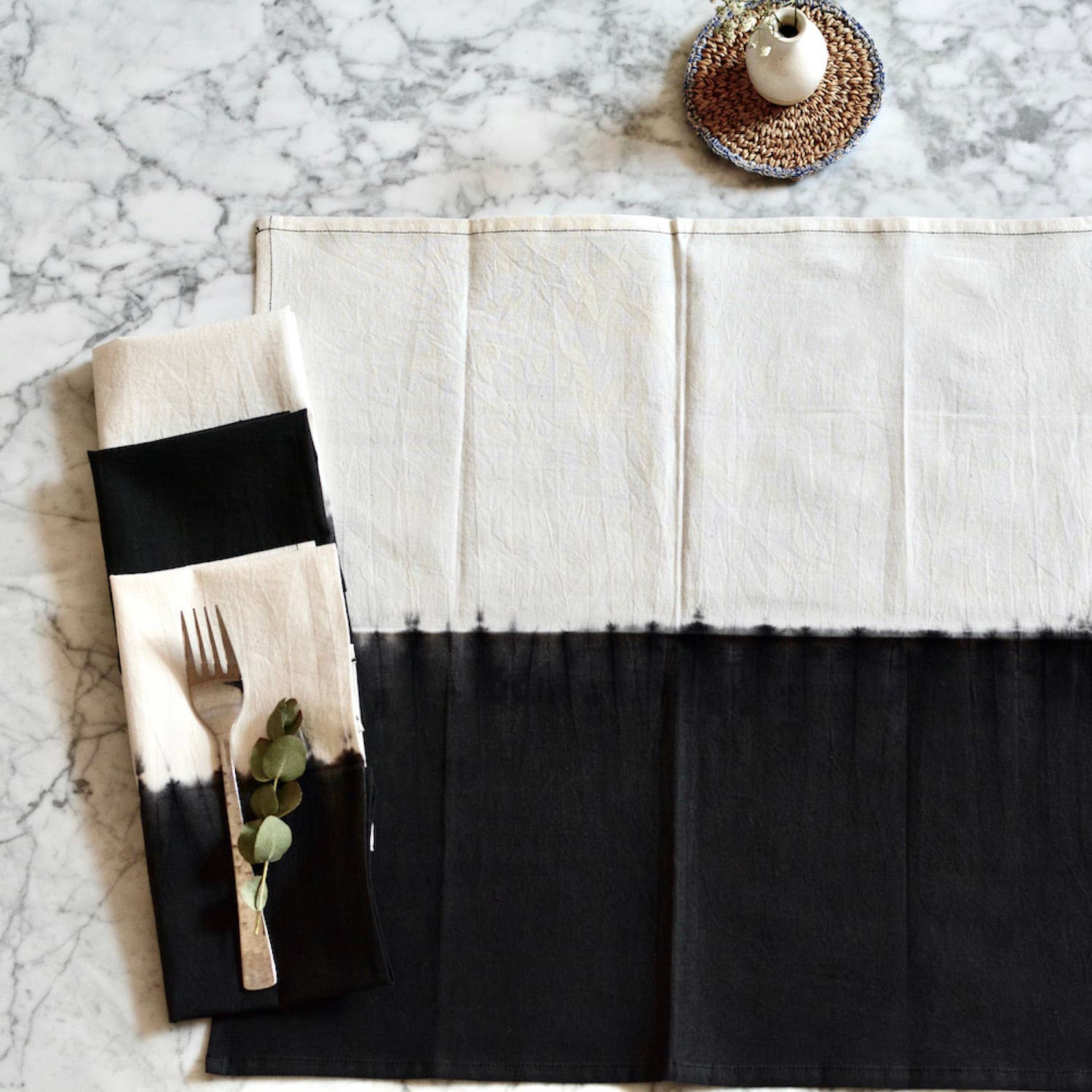 Fade to Black Table Linen Napkins