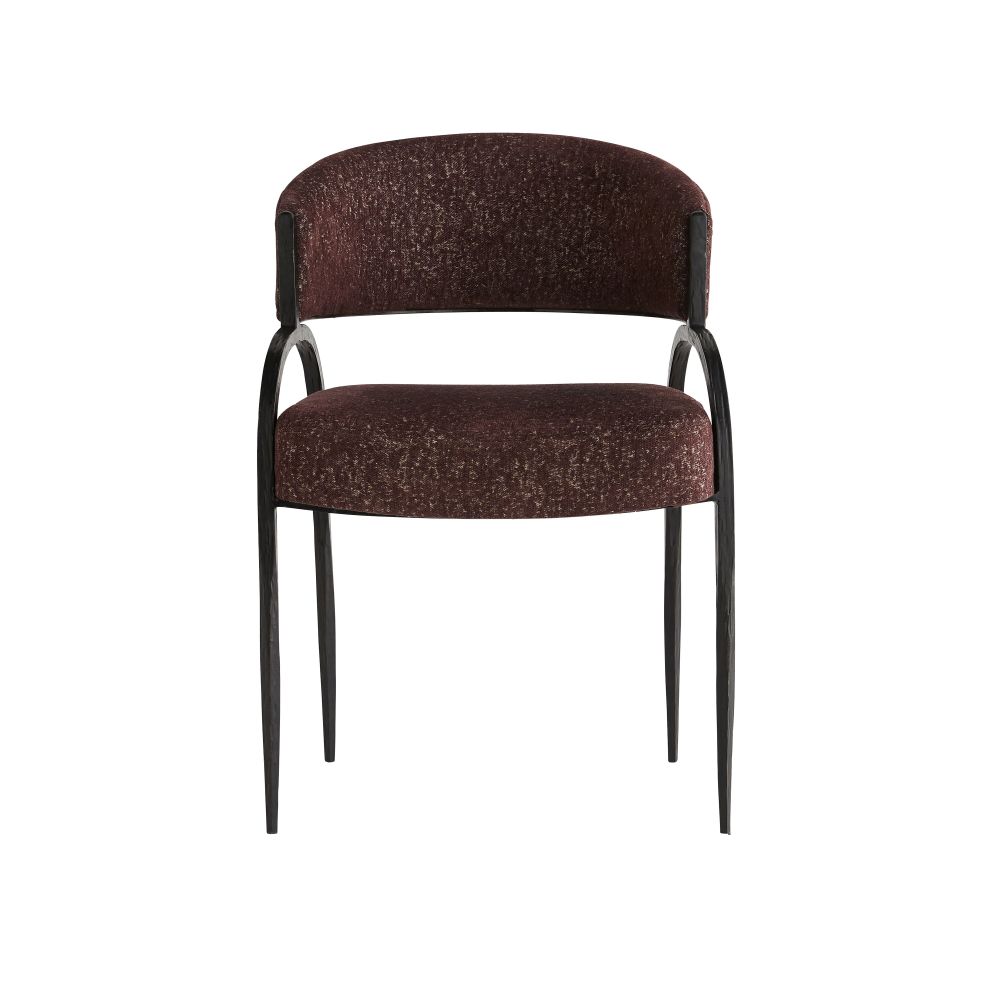 Iron & Velvet-Effect Chair
