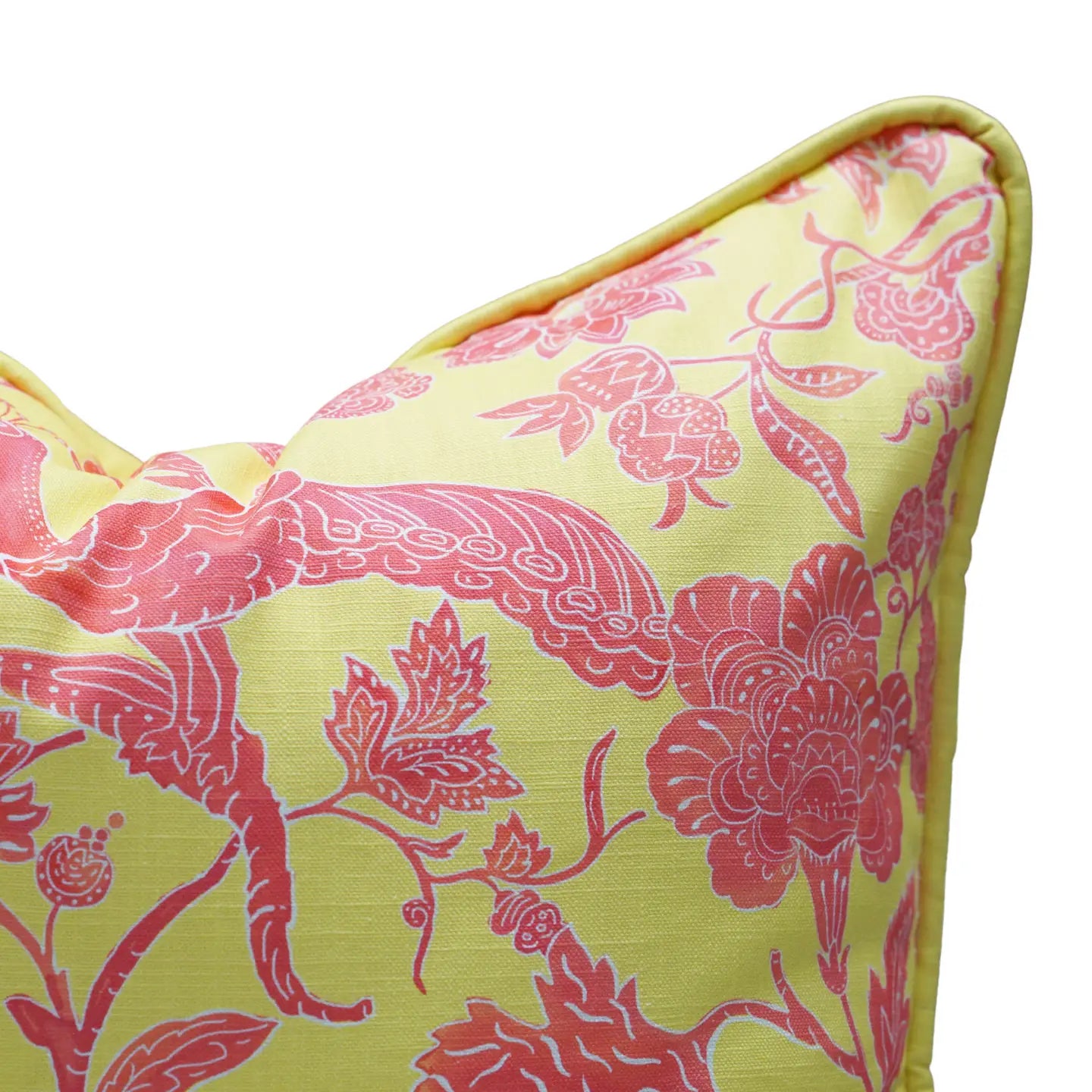 Peacock Batik Throw Pillow