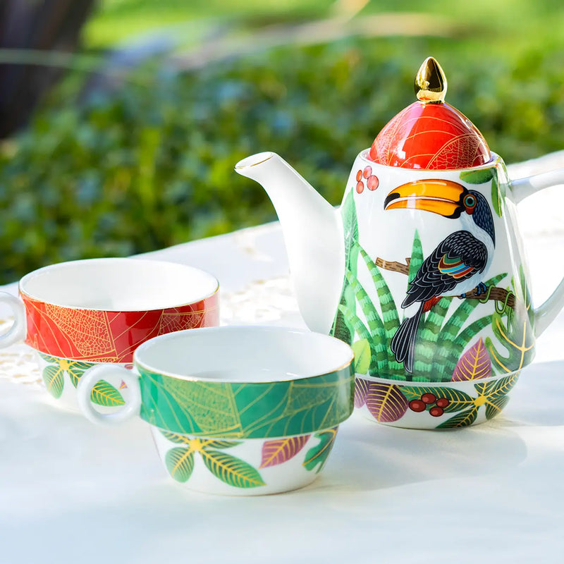 The Palm Canopy Tea Set