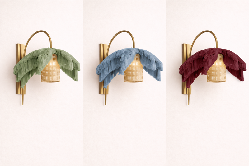 The Halo Fringe Sconce -Customizable