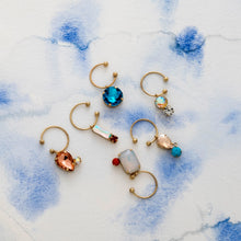 Jeweled Wine Charms, Pastels - Set of 6