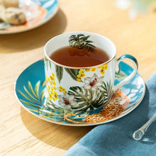 Tropical Leopard 8oz Fine Porcelain Cup and Saucer