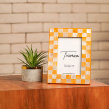 Golden Glow: Yellow & Ivory Resin Picture Frame
