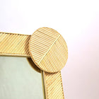Moroccan Rattan Wall Mirror with Rounded Corners