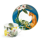 Tropical Leopard 8oz Fine Porcelain Cup and Saucer