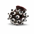 Dot Dot Bud Vase -Rockstar Warm Grey with White/Black Dots