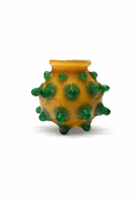 Dot Dot Bud Vase -Rockstar Caramel with Green Dots 