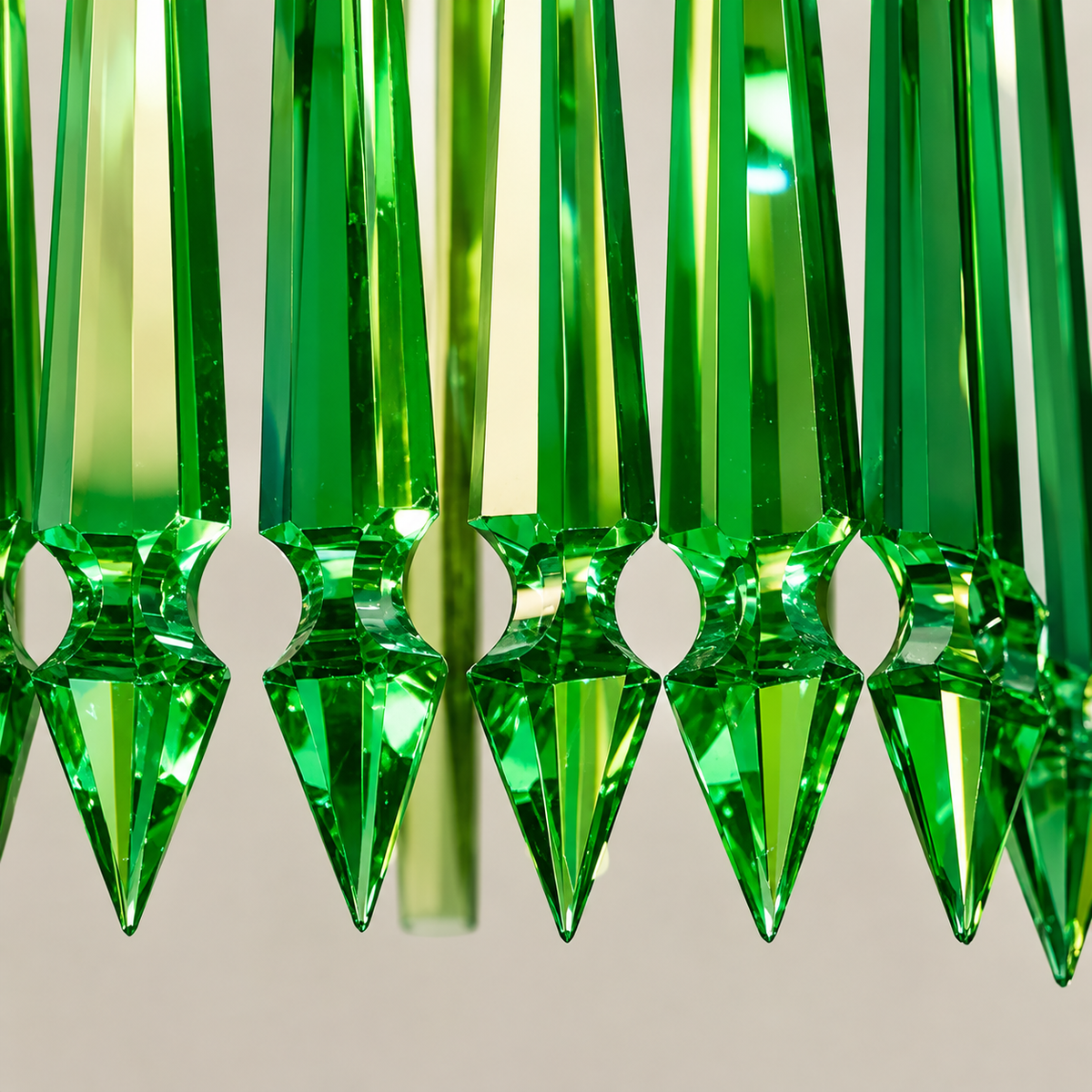 Enameled Emerald Chandelier