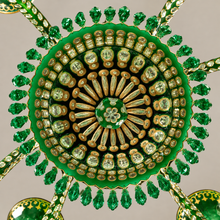 Enameled Emerald Chandelier
