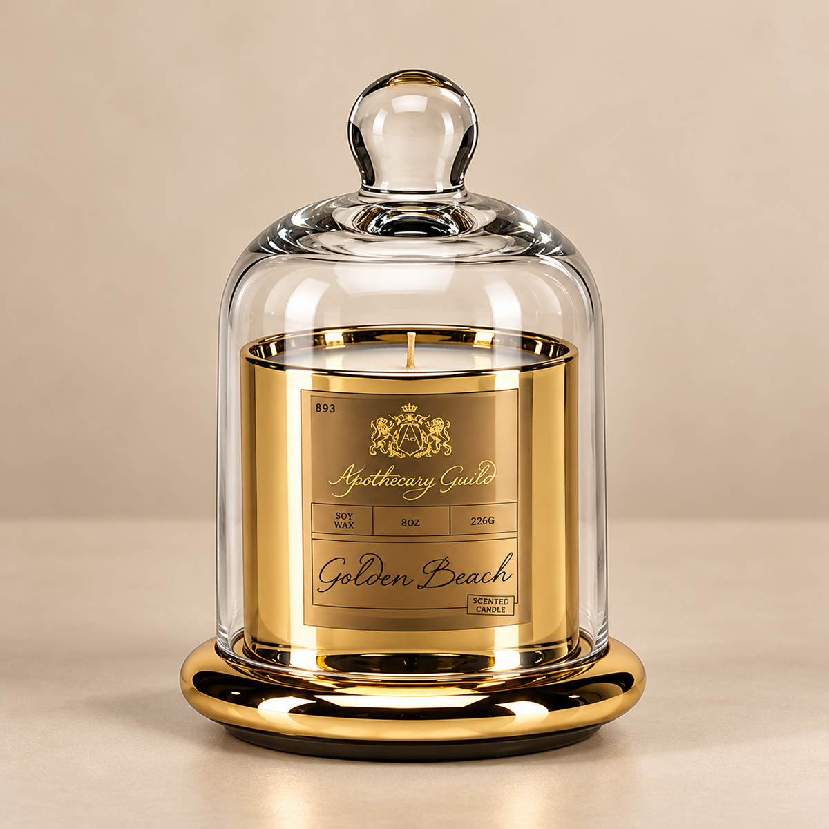 Apothecary Guild Scented Candle Jar with Glass Dome