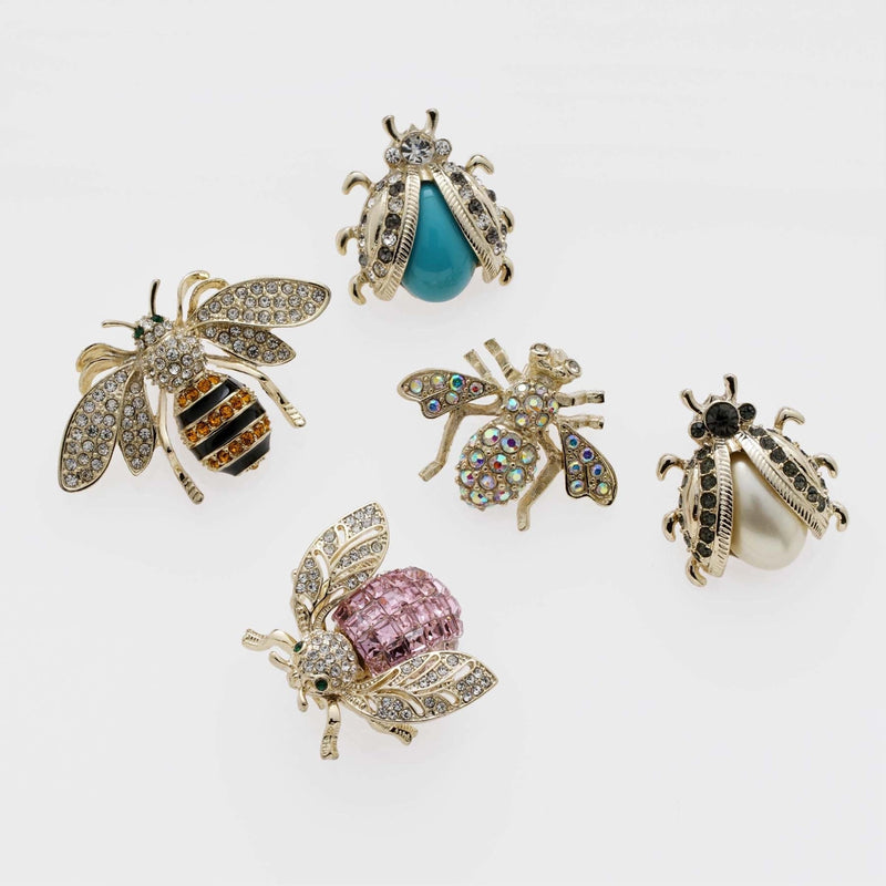 Golden Aria Bug Clips Pastel- Set of 3-5