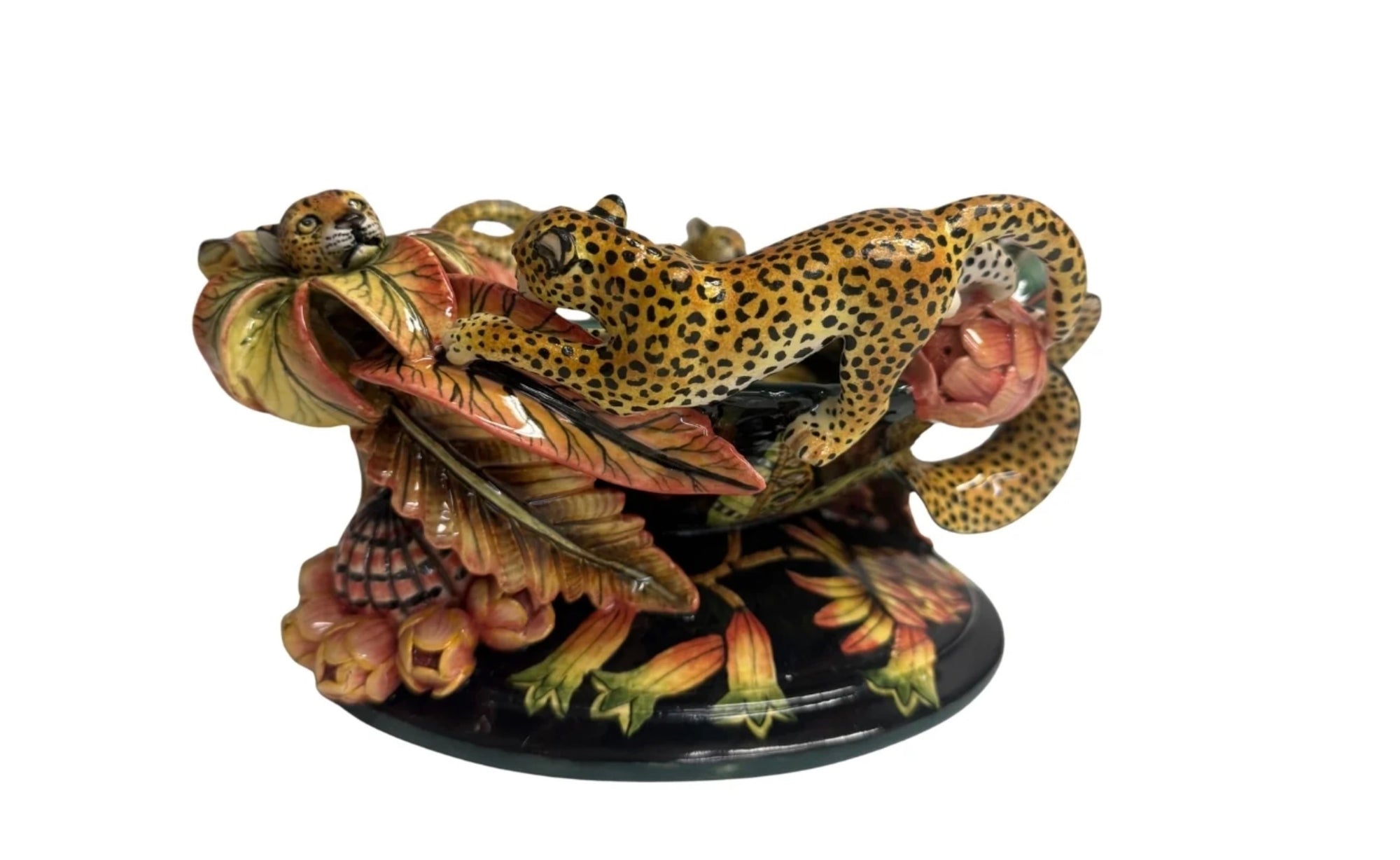 Ardmore Ceramic Art - Leopard and Butterfly Bowl