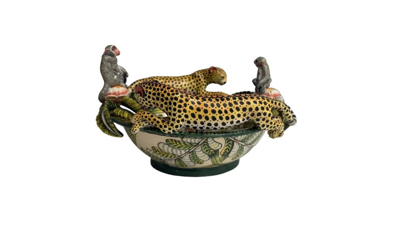 Ardmore Ceramic Art - Cheetah & Monkey Bowl