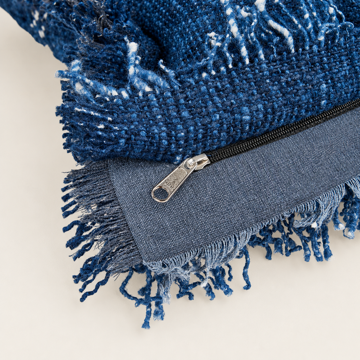 Azure Fringe Cushion Cover