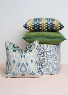 The Soft Focus Velvet Pillow Lime