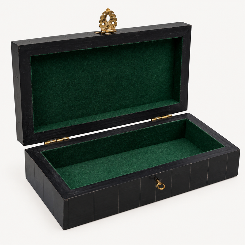 Fish Horn Box Engraved, 6-1/4”
