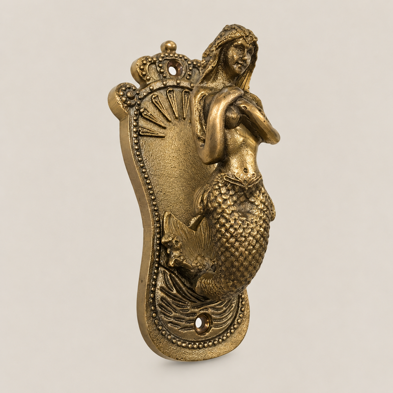 Antiqued Brass Mermaid Coat Hanger