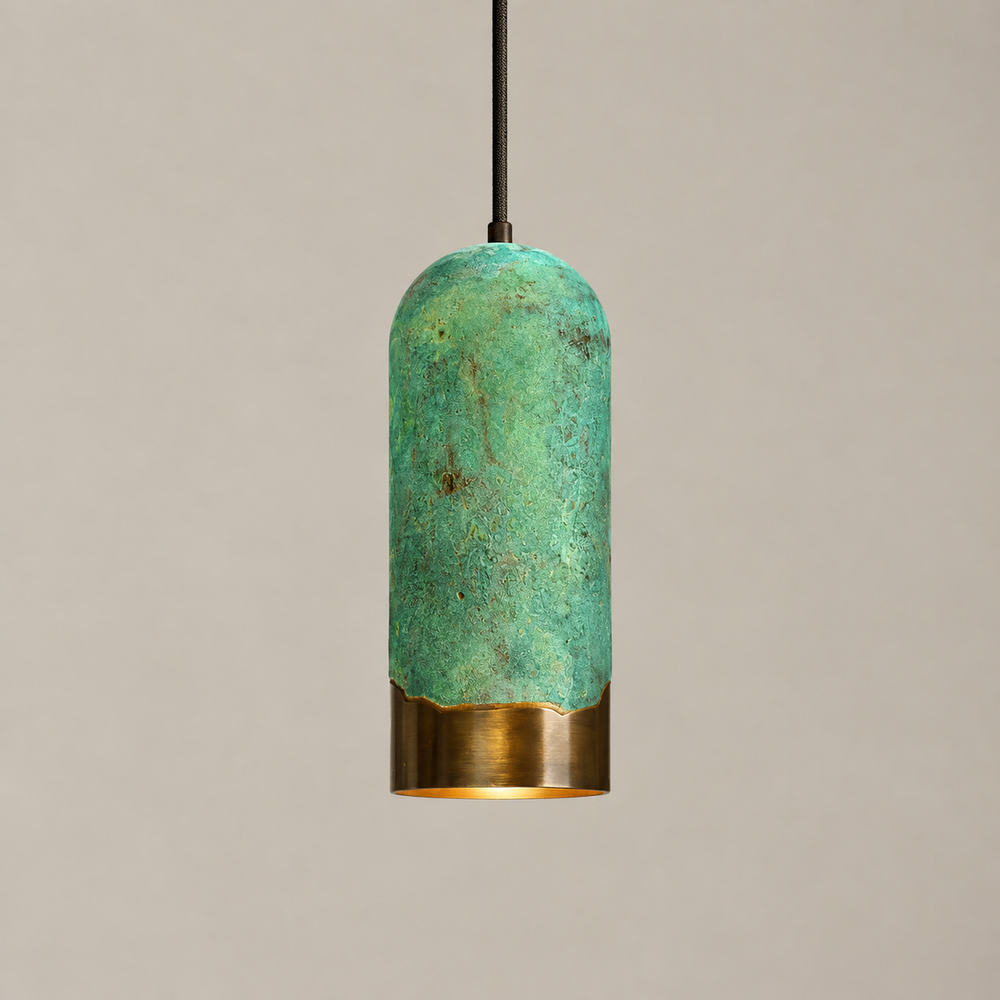 Oxidized Patina Pendant Light