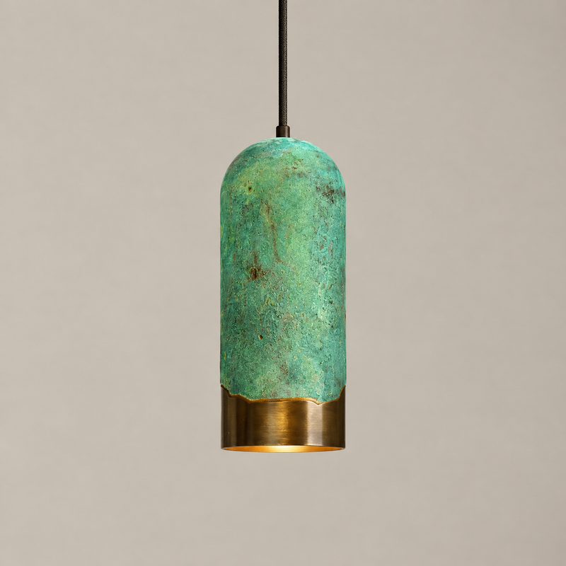 Oxidized Patina Pendant Light