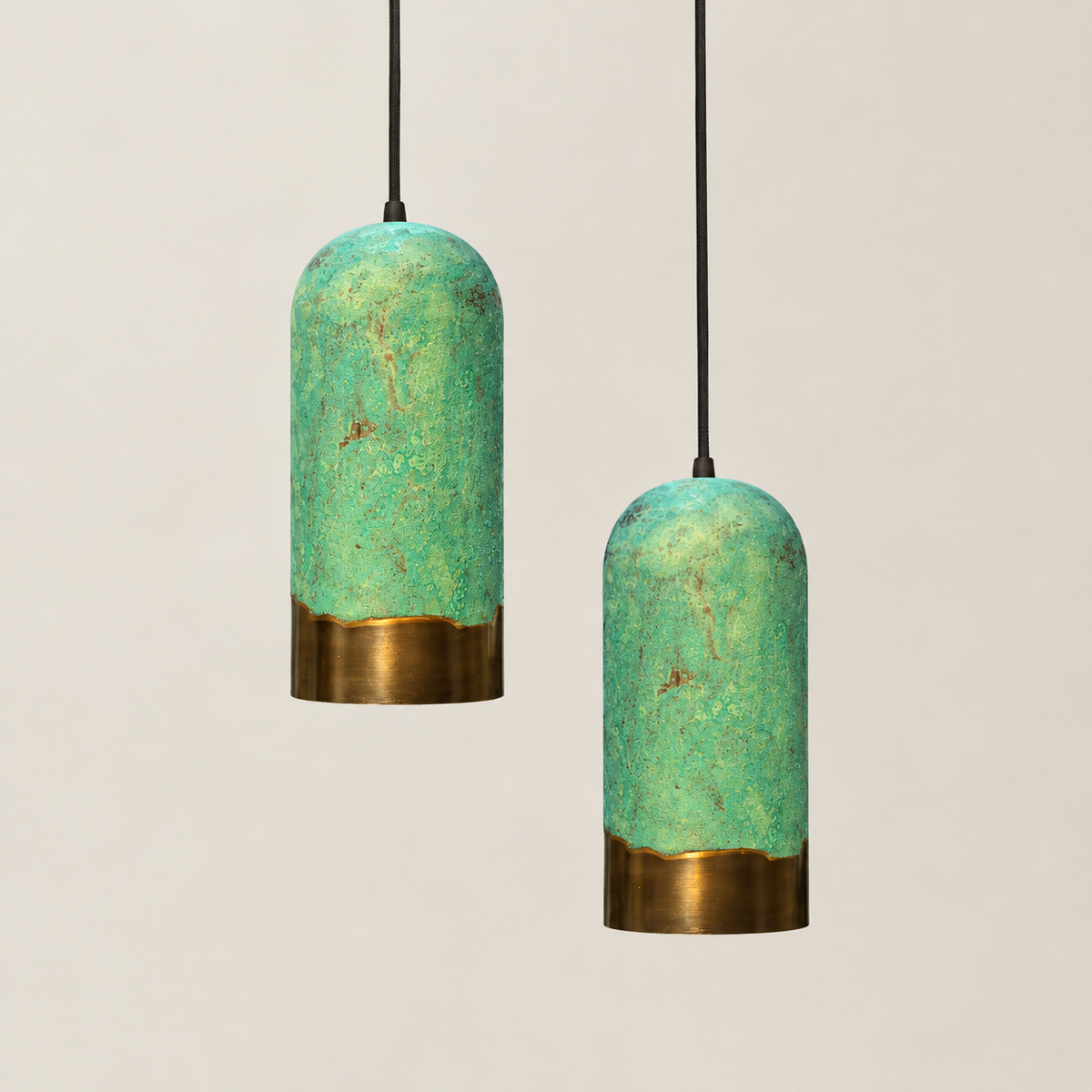 Oxidized Patina Pendant Light