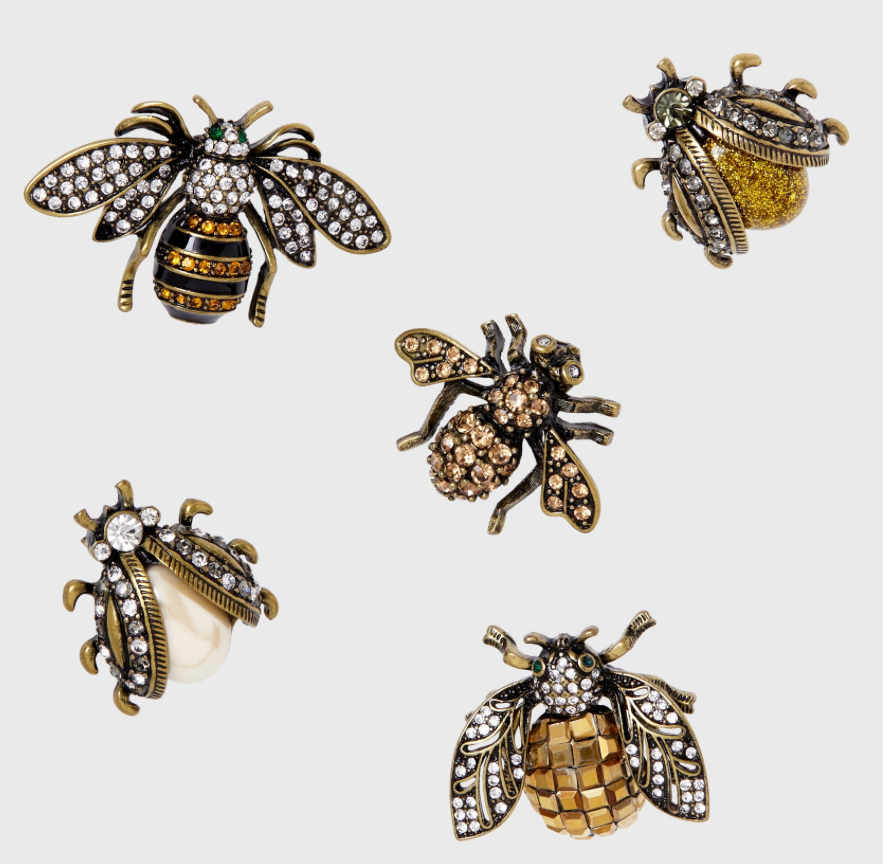 Golden Aria Bug Clips Pastel- Set of 5