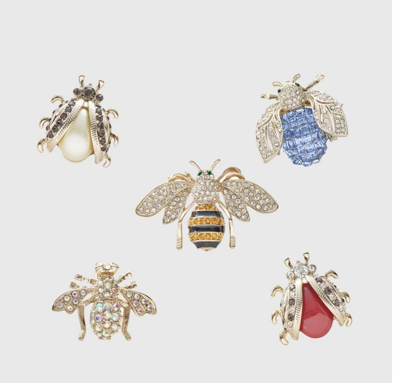 Golden Aria Bug Clips Pastel