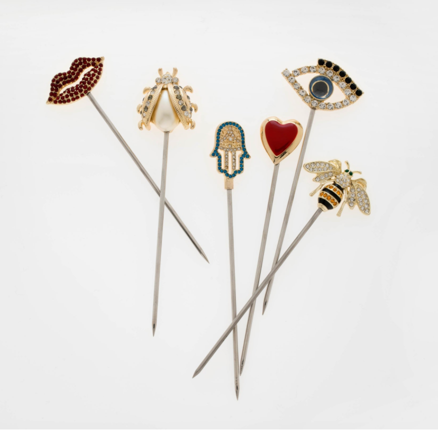 Opera Night Garnish Picks- Set of 6