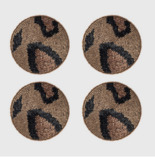 Untamed Leopard coasters- Set of 4