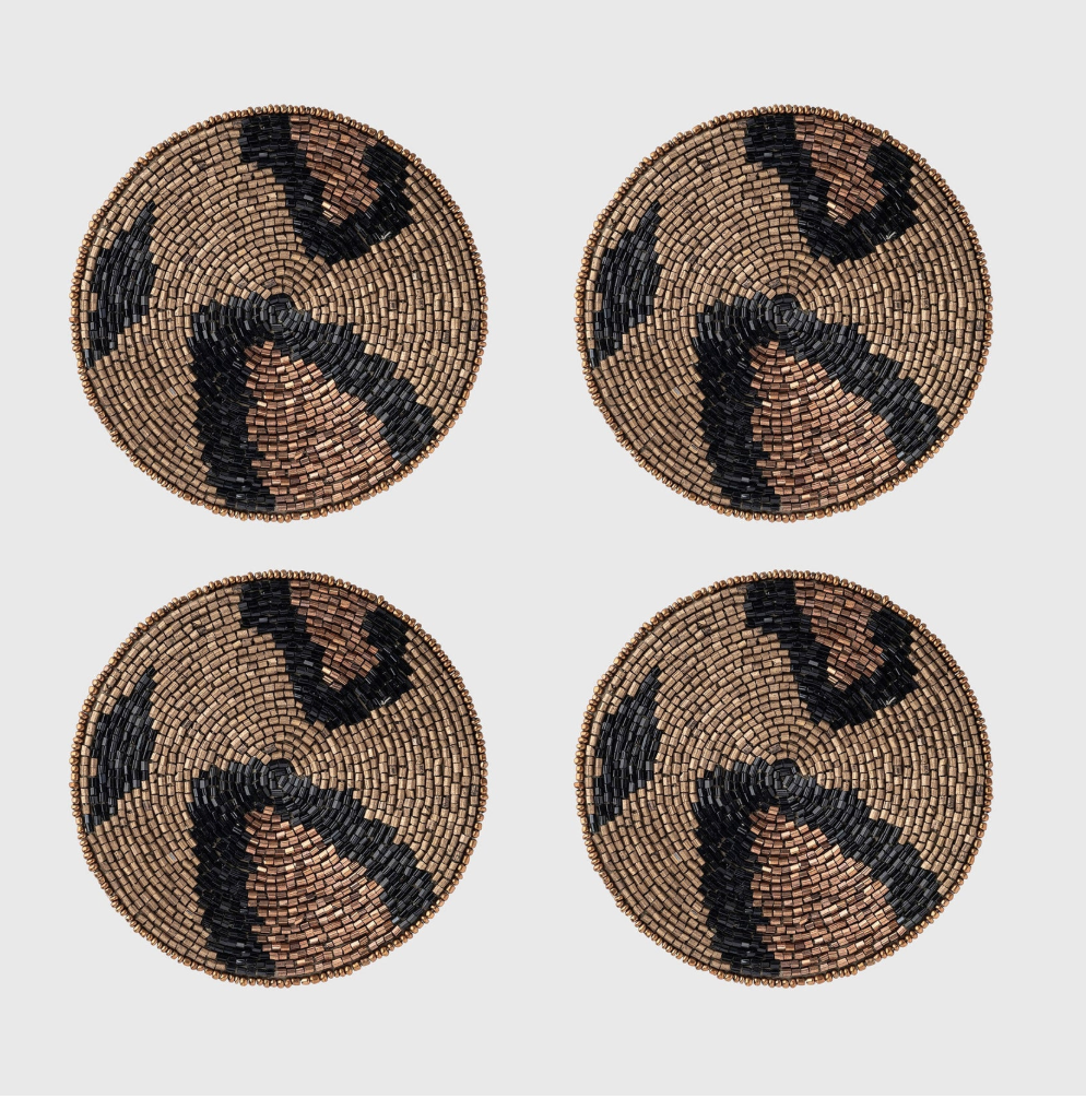 Untamed Leopard coasters- Set of 4