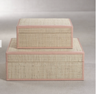 The Blush Grove Raffia Box