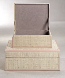 The Blush Grove Raffia Box