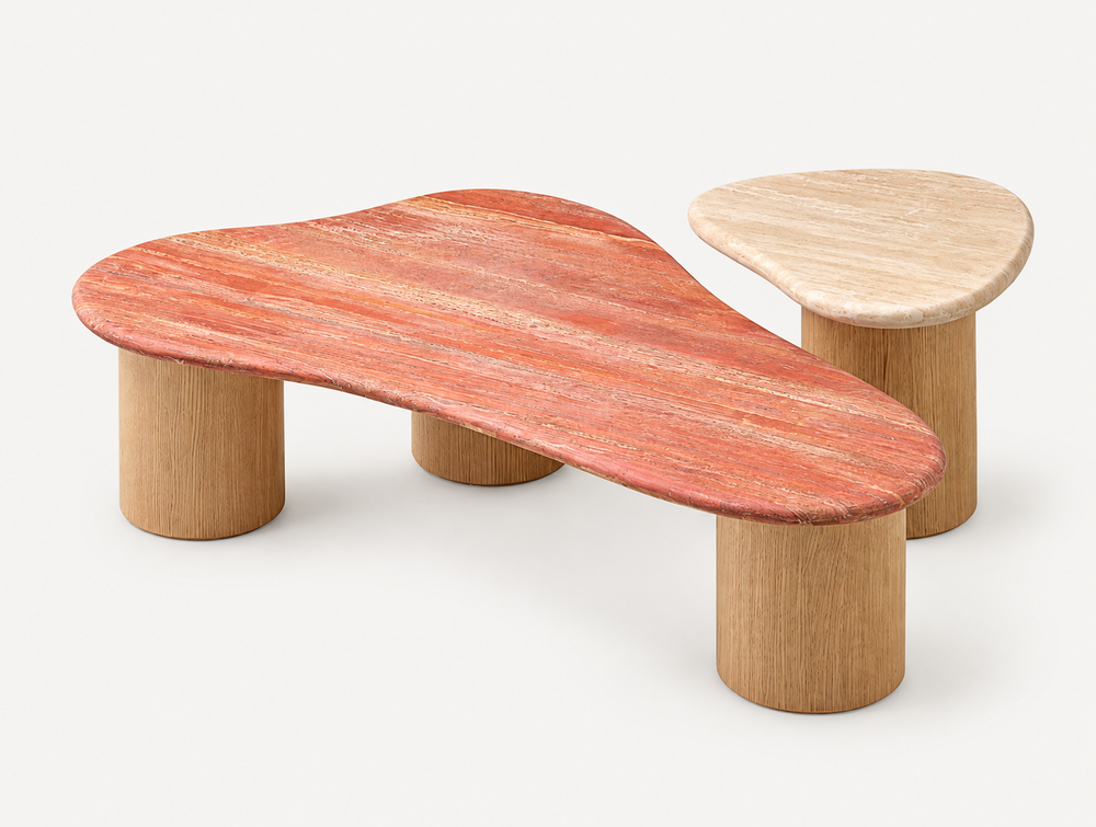 Balafia Nature Stone Coffee Table Set