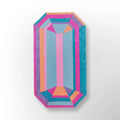 Gem Cut Rug Pink/Light Blue