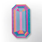 Gem Cut Rug Pink/Light Blue