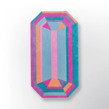 Gem Cut Rug Pink/Light Blue