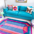 Gem Cut Rug Pink/Light Blue