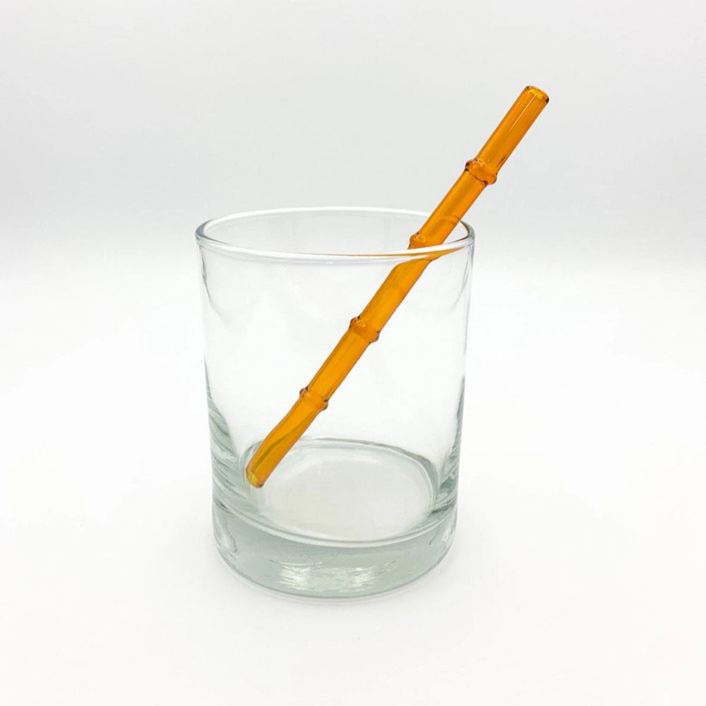 Sun Cane Glass Straws - Set of 3