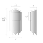 2-Light Brass Wall Sconce